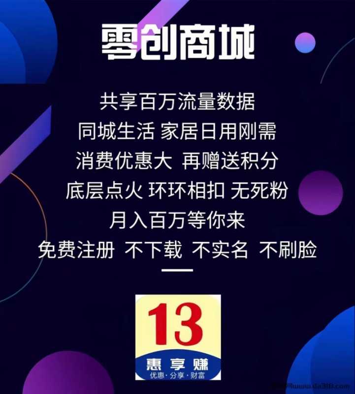 13惠享赚：0投入看广告赚钱！三三复制滑落团队，只需占位即可躺赚！