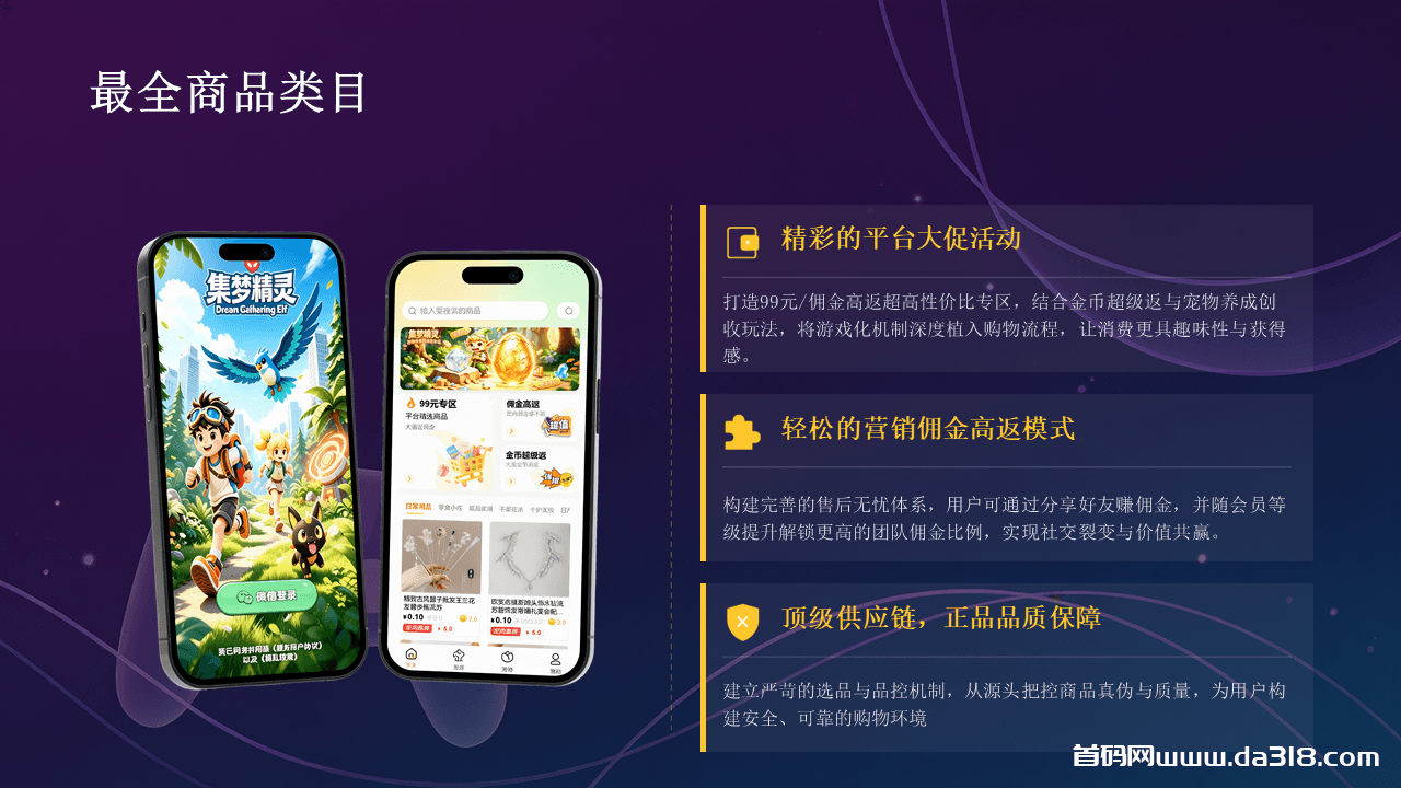幻灯片5.PNG 集梦精灵,首码上线,零撸+游戏+电商赋能宠物休闲养成新体验